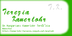 terezia kamerlohr business card